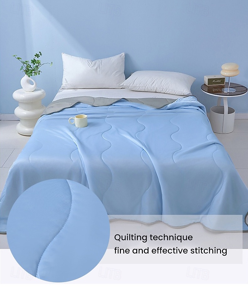Trapunta rinfrescante estiva, coperta leggera e traspirante, morbida coperta in seta ghiaccio per camera da letto, biancheria da letto per la casa del 2026 a $25.99 –P2