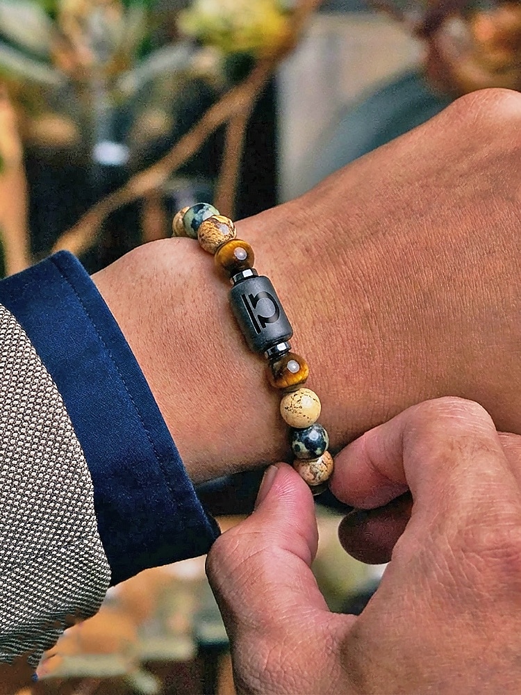 Men's Bohemian Style Natural Stone Bracelet with Zodiac Sign Pendant, Adjustable Elastic Beads, Ideal Gift, Beach Vacation and Casual Daily Wear 2026 - $7.99 –P4
