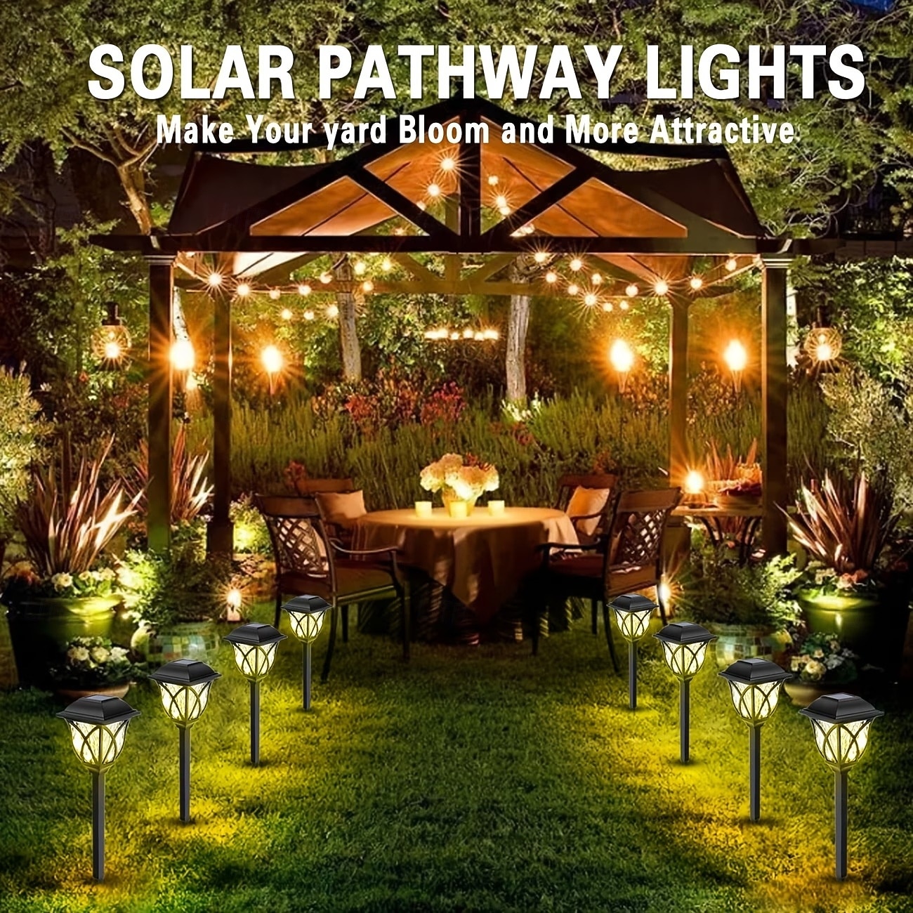 6-Pack Outdoor Solar Waterproof Stake Lights, Decorative LED Garden, Yard, Lawn, Pathway, and Flower Bed Lighting – Perfect for Weddings, Holidays, Parties, Outdoor Events, and Ambient Landscape Light 2026 - $23.99 –P1