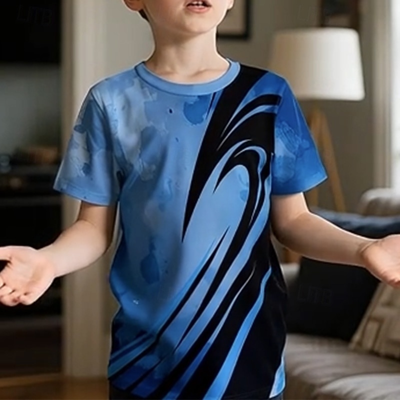 Jungen 3D Grafik Farbverläufe Lustiger Slang 67 T-Shirt Kurzarm 3D-Druck Sommer Frühling Sport Mode Streetwear Kinder 4-12 Jahre Rundhalsausschnitt Lässig Täglich Outdoor Normale Passform 2026 - $13.49 –P3