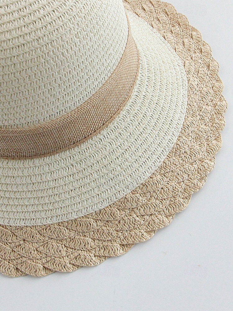 Sombrero de paja bohemio para mujer, ala ancha, varios colores, decoración con lazo, sombrero de playa ligero para verano, vacaciones, ropa informal para exteriores 2026 - $14.99 –P11