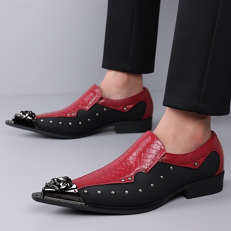 Homens Clássico Casual Diário Pele PU Confortável Respirável Sem Atacadores Preto Branco Vermelho Verão Primavera Outono de 2026 por $59.99 –P14