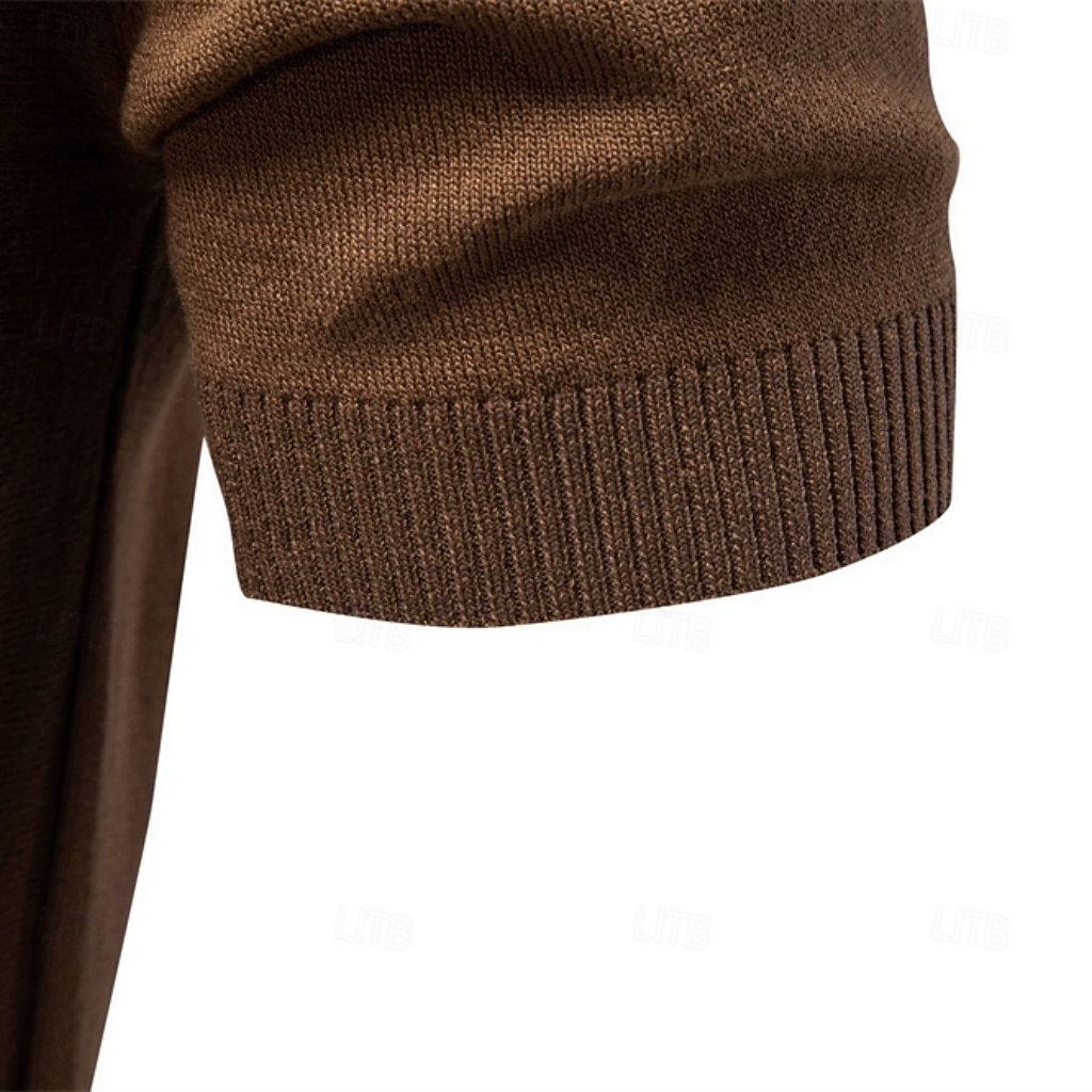 Men's Polo Shirts Cable Knit Polo Casual Street Lapel Short Sleeve Basic Modern Vertical Stripes Lightweight Buttons Summer Spring Regular Fit White Brown Polo Shirts 2026 - $40.99 –P4