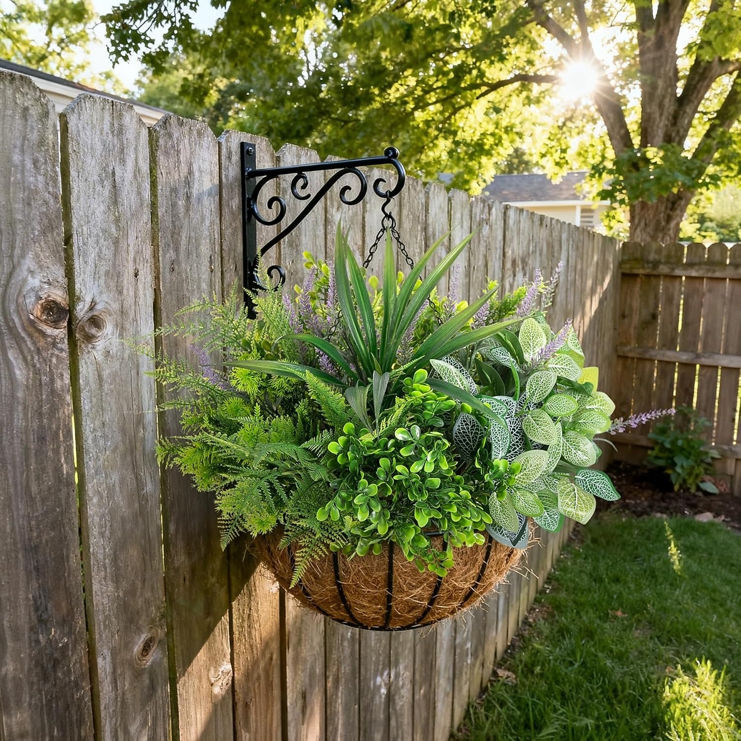 Venkovní umělé rostliny odolné proti UV záření - 12 kytic, realistické umělé eukalyptové kapradiny, levandulové zeleně na terasu, zahradu, přední verandu, dekoraci, odolné proti povětrnostním vlivům, 2026 - $22.99 –P7