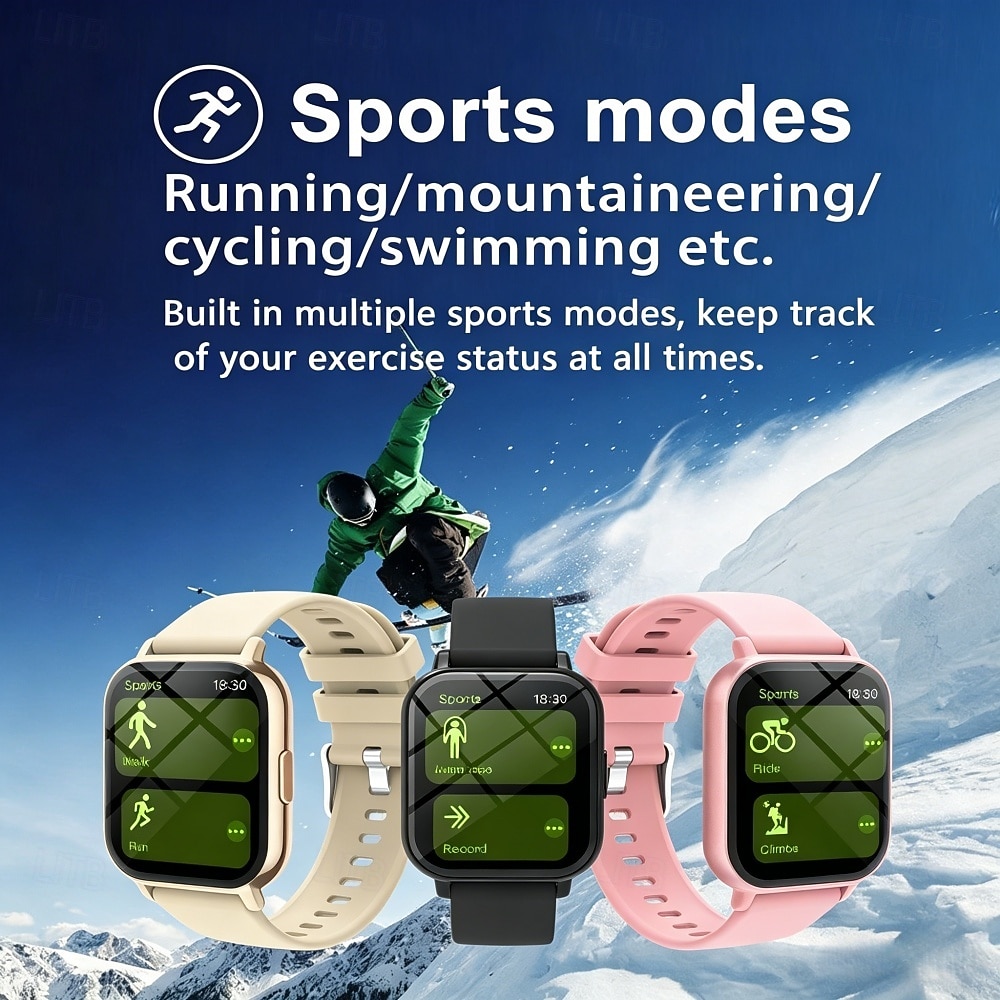 Chytré hodinky pro muže a ženy, fitness tracker s vlastní tapetou, monitor tepové frekvence a spánku, SpO2 monitor, vodotěsnost IP68, krokoměr, hudba &ovládání kamery, počasí, alarm pro Android, 2026 - $25.99 –P4