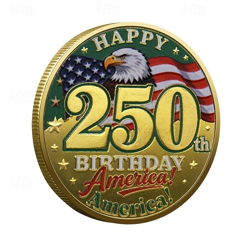 Moneda conmemorativa del 250 aniversario de EE. UU., moneda coleccionable patriótica, águila &libertad &Diseño de bandera, moneda conmemorativa, metal duradero, recuerdo histórico para exhibición 2026 - $19.99 –P2