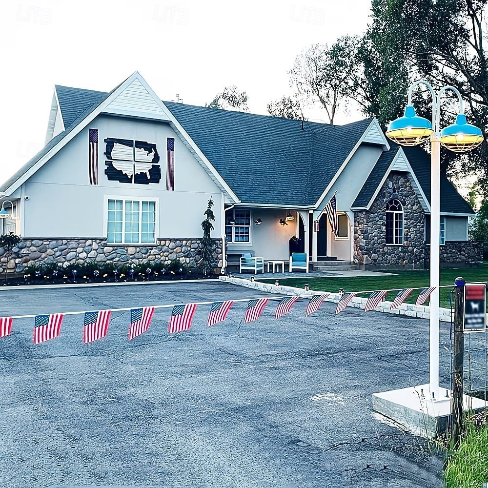 40 amerických vlajek, bannery s americkou vlajkou, dekorace na 4. července, slavnostní dekorace, dekorace na párty, venkovní dekorace, dekorace na Den nezávislosti, bannery s americkými vlajkami ke 2026 - $15.99 –P4