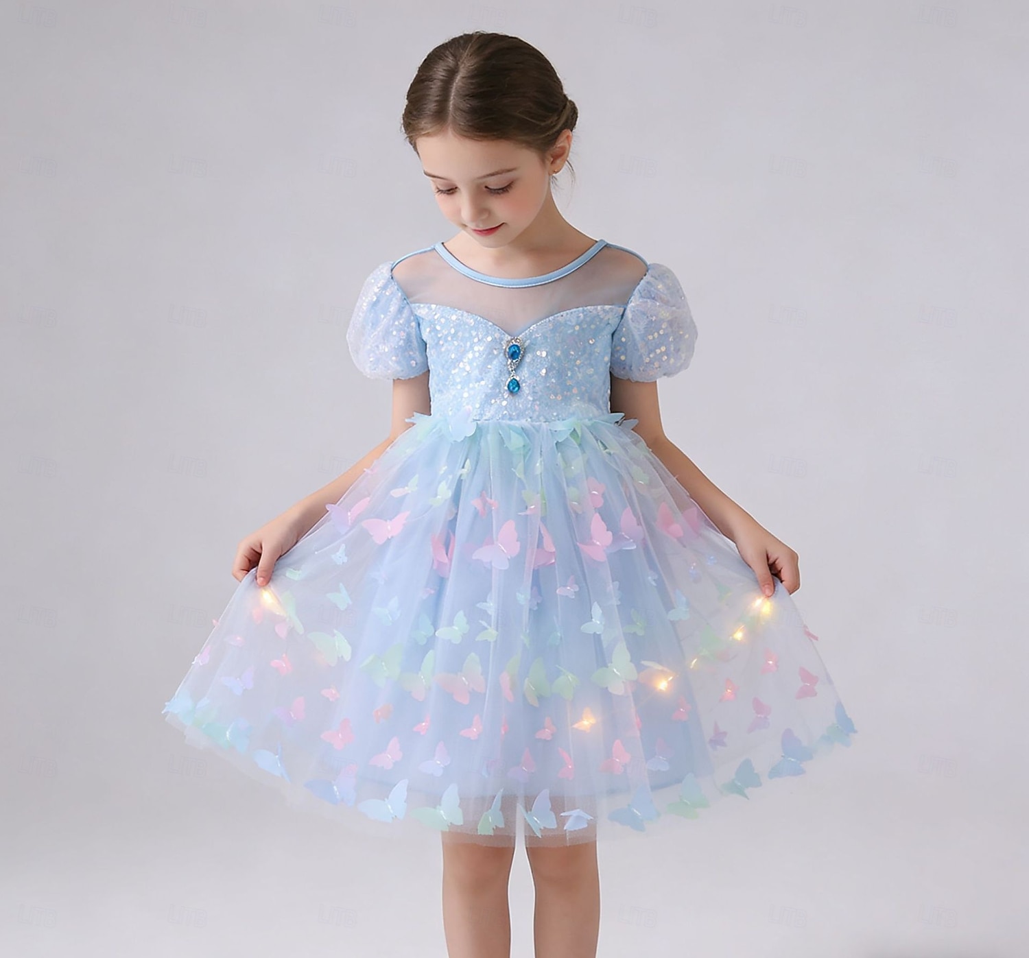 Princesa Animal Vestidos Traje Cosplay Roupa Filme Estilo bonito Tutus Led acende for Para Meninas Crianças Baile de Máscaras Diário Festa Comic Con de 2026 por $34.06 –P5