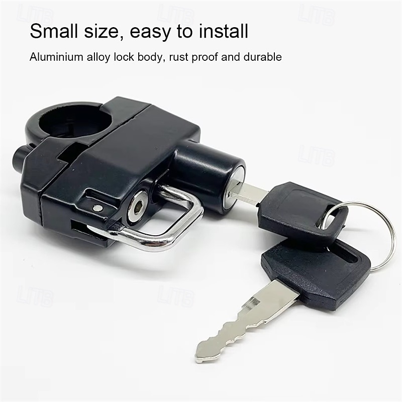 2 Pack Motorcycle Helmet Lock, Universal Anti-Theft Handlebar Mount Helmet Security Lock for Motorbike Scooter Bicycle, Heavy Duty Metal Lock with 2 Keys, Fits 22-25mm Handlebars, Black 2026 - $18.99 –P11