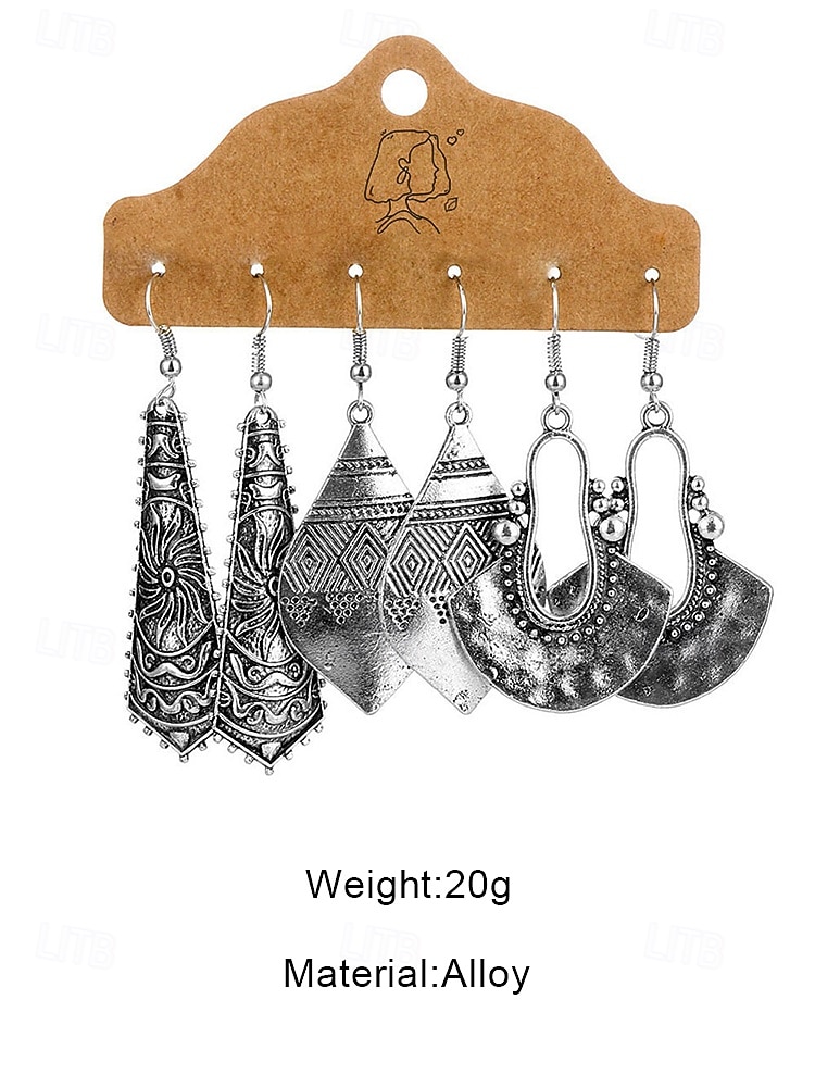Women's Bohemian Alloy Turquoise Earrings Set, Multi Style Drop and Stud Earring Collection for Beach Vacation, Daily Casual Wear, Travel and Resort Styling 2026 - $9.99 –P10