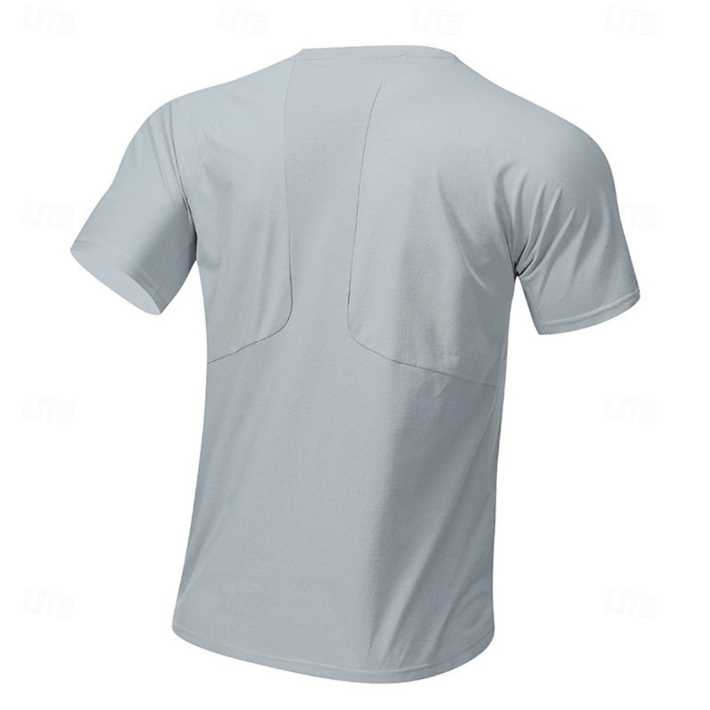 Men's T Shirt Short Sleeve Shirt Tee Top Short Sleeve Crew Neck Summer Spring Solid Color Streetwear Stylish Leisure Quick Dry Slim Daily Vacation Sport Black Blue Grey Top Tee for Men 2026 - $22.99 –P4