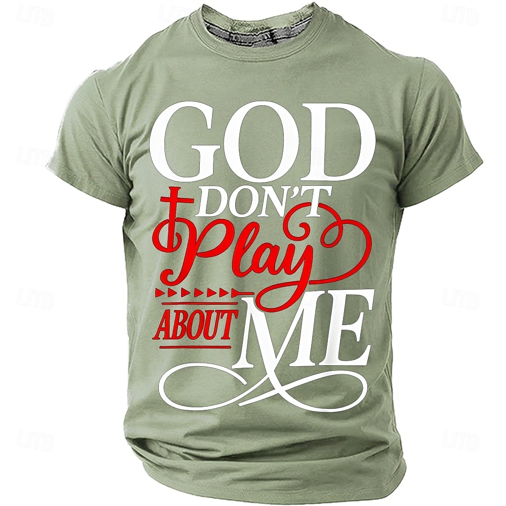 Camiseta Masculina da Bíblia Deus Não Brinca Comigo Camiseta Cristã Urbana Fé Religiosa Proteção Divina Estampa Gráfica Cruz Manga Curta Azul Marinho Roupas de Designer de 2026 por $19.99 –P6
