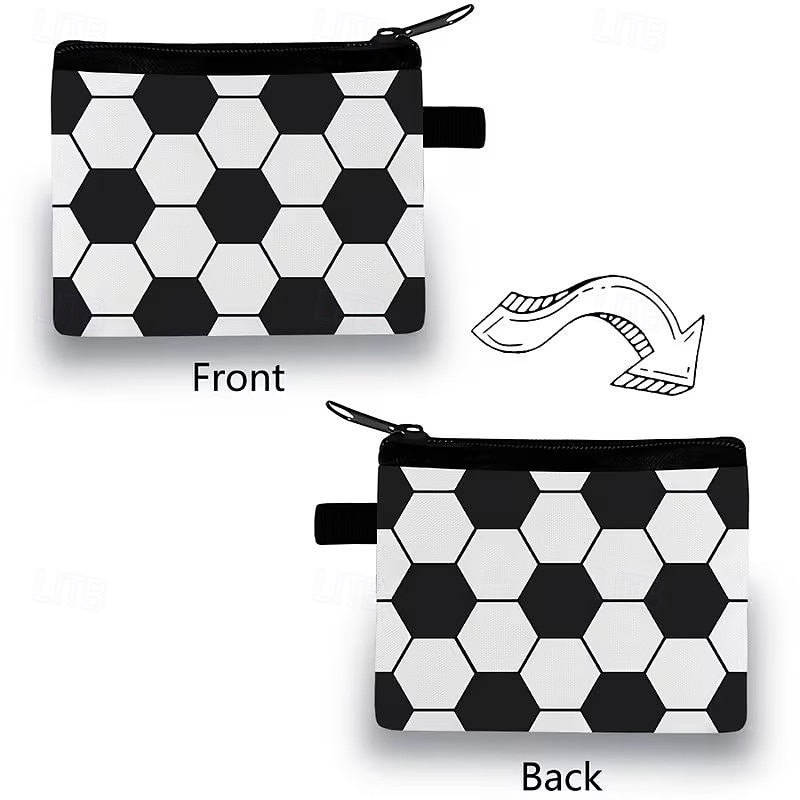 Paquete de 9 monederos de fútbol para niños, mini estuches con cremallera para llaves, monedas y auriculares, ideales para rellenar bolsas de regalos para fiestas temáticas deportivas y como obsequio 2026 - $22.99 –P1