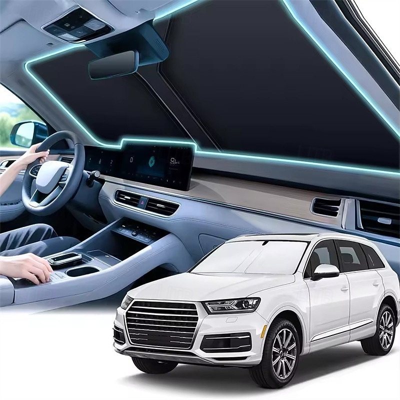 Protetor solar dobrável para para-brisa de carro, refletor prateado contra raios UV, bloqueia o calor e mantém o veículo fresco, tamanho universal para a maioria dos sedãs, SUVs e caminhonetes, de 2026 por $13.99 –P3