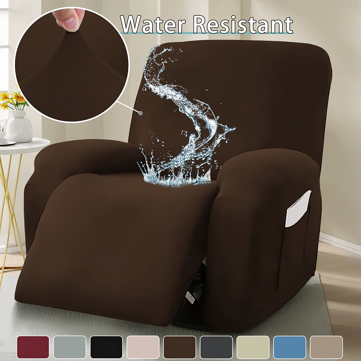 Voděodolný potah na pohovku, strečový potah na polohovací pohovku z mléčného hedvábí, plné krytí, protiskluzový elastický potah, univerzální potah na masážní křeslo 2026 - $30.99 –P15