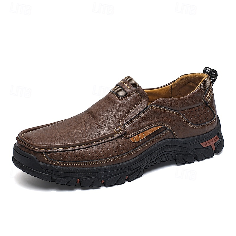 Mocasini casual maro pentru bărbați, cu vârf moale, model resort, încălțăminte confortabilă pentru călătorii și vacanțe, pentru timpul liber zilnic 2026 - $46.99 –P5