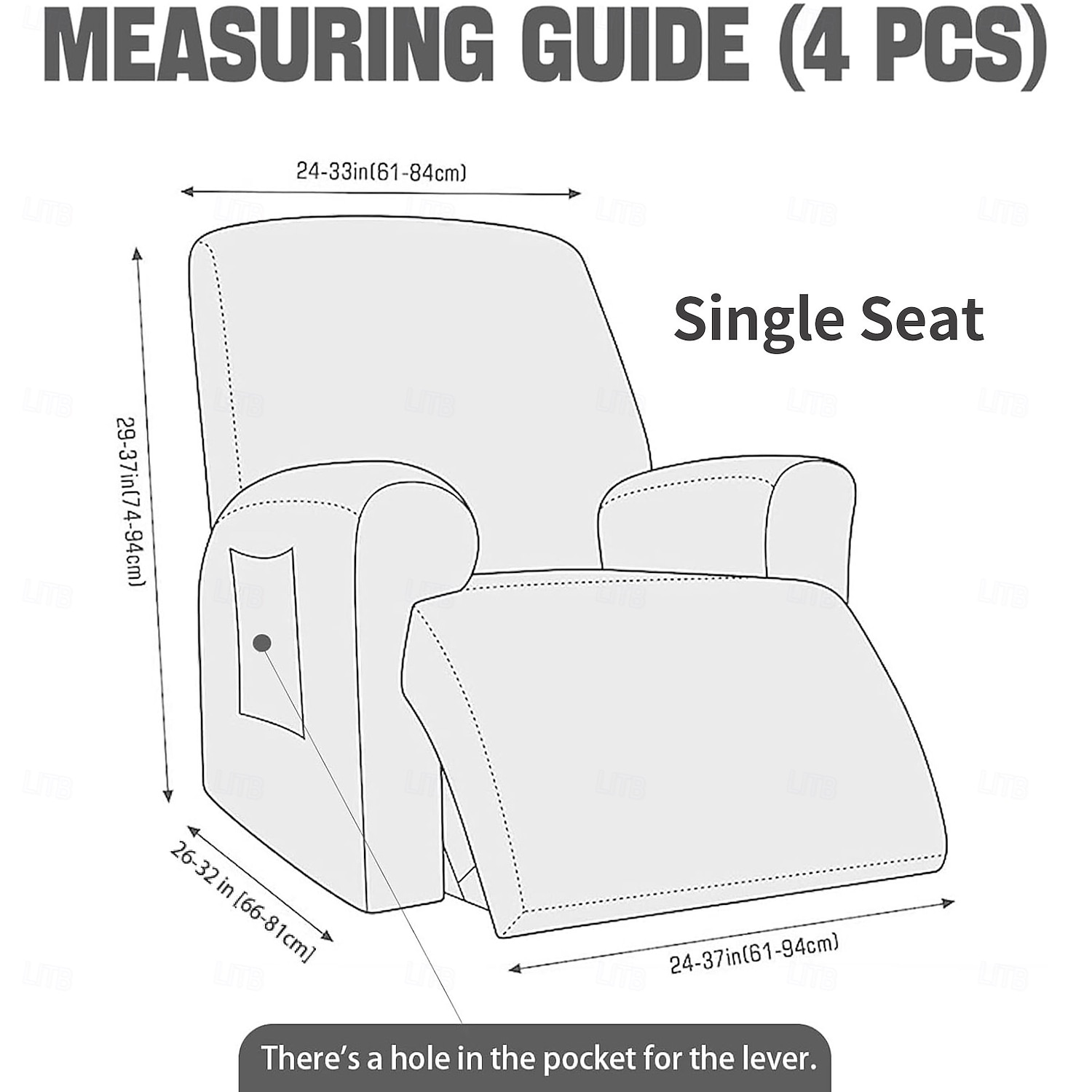 strečový potah na polohovací pohovku, protiskluzový potah na gauč, vhodný pro domácí mazlíčky, odolný proti poškrábání, pratelný chránič nábytku pro všechna roční období 2026 - $41.99 –P5