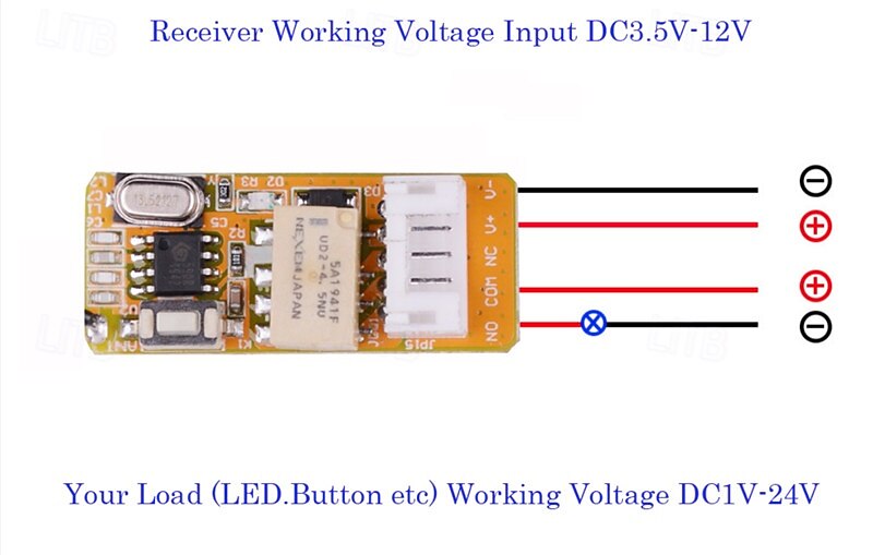 2026年 DC3.7V、5V、12V、1ch RFワイヤレスリモコンスイッチLED電源オン/オフ受信機学習コード送信機と受信機433MHz  コレクション – $18.99 –P11