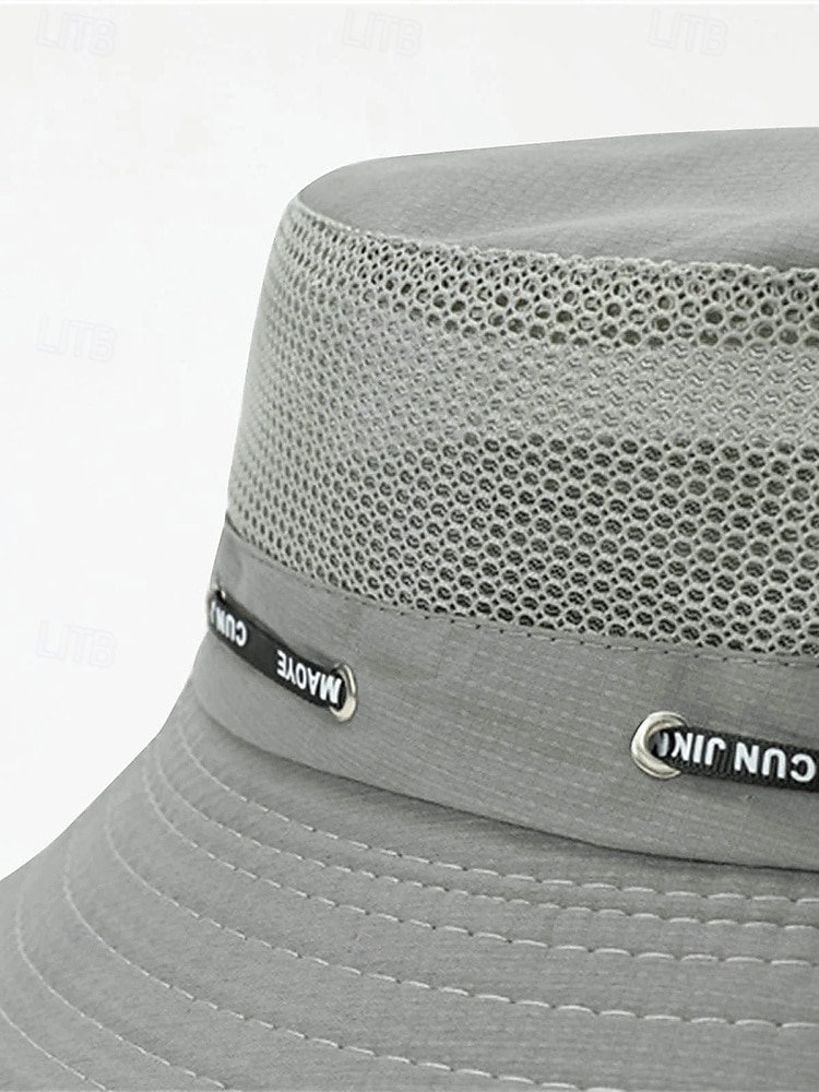 Chapéu bucket masculino respirável e leve em poliéster, várias cores, secagem rápida, ideal para férias na praia, pesca, caminhadas e uso casual no dia a dia. de 2026 por $11.99 –P9