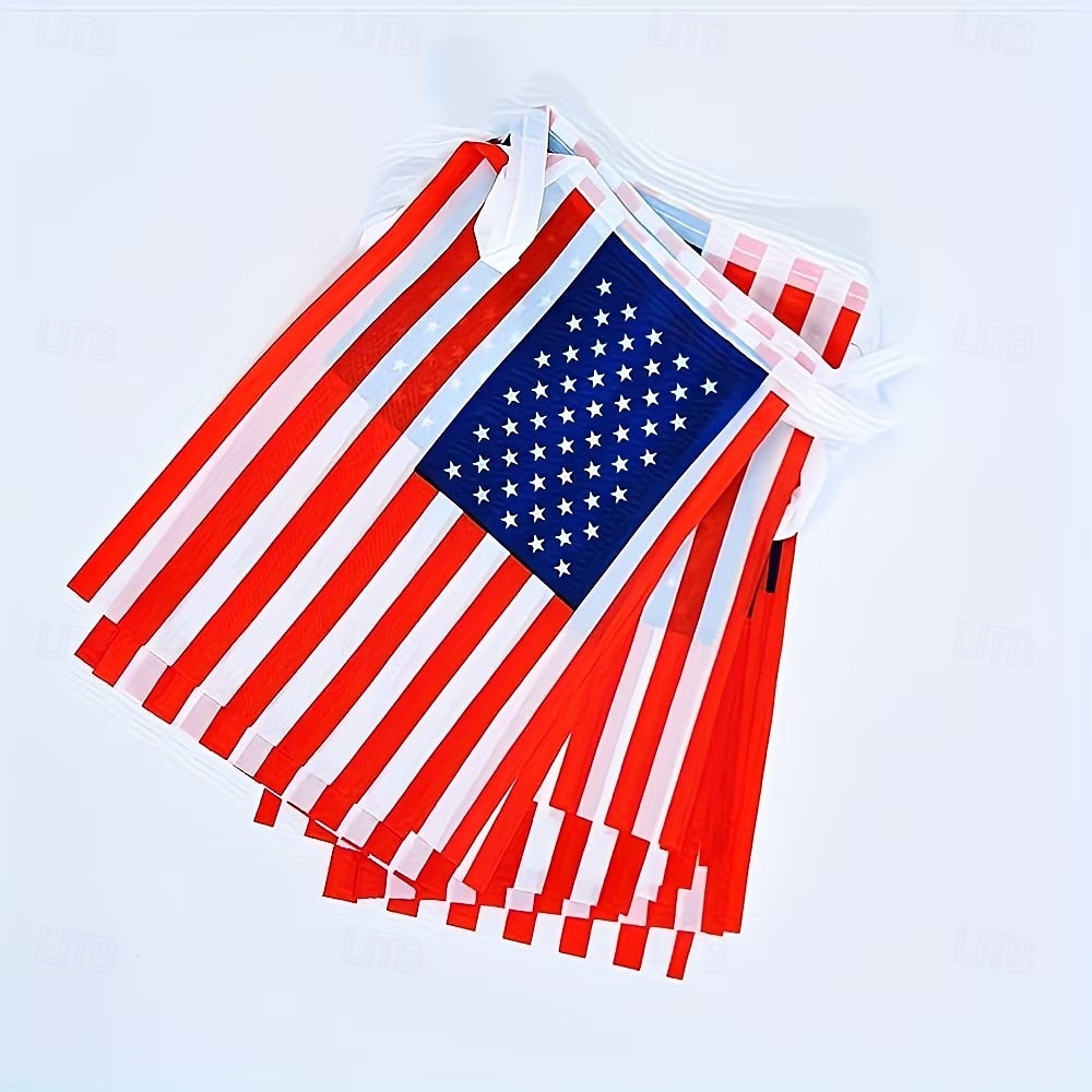 40 amerických vlajek, bannery s americkou vlajkou, dekorace na 4. července, slavnostní dekorace, dekorace na párty, venkovní dekorace, dekorace na Den nezávislosti, bannery s americkými vlajkami ke 2026 - $15.99 –P6