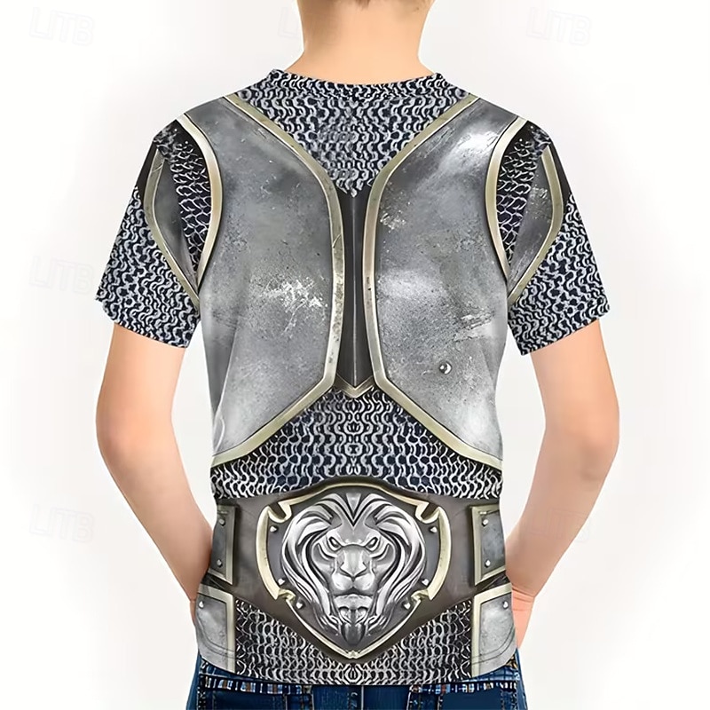 Pojkars 3D-grafik rolig t-shirt kortärmad 3D-tryck sommar vår sport mode streetwear barn 4-12 år rund hals casual daglig utomhus normal passform 2026 - $13.49 –P2