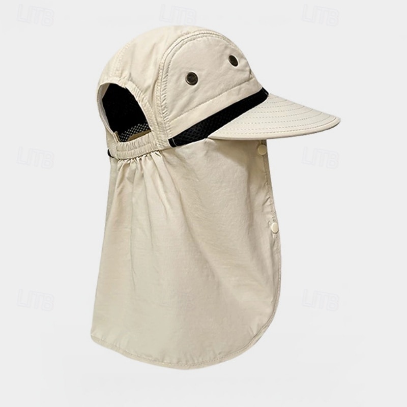 Solhatt Vandringshatt Fiskemössa Camping hatt Vattentät UV-skydd Snabb tork Sommar Vår Höst Snörning Bred kant med ansiktsskydd och nackflik Herr Fiske Aktivitet 2026 - $17.49 –P3