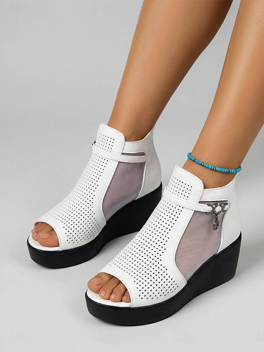Women's Wedge Sandals – Breathable Ankle Sandals with Mesh Panels, Comfort Platform Shoes for Travel, Garden & Daily Wear 2026 - $42.99 –P2