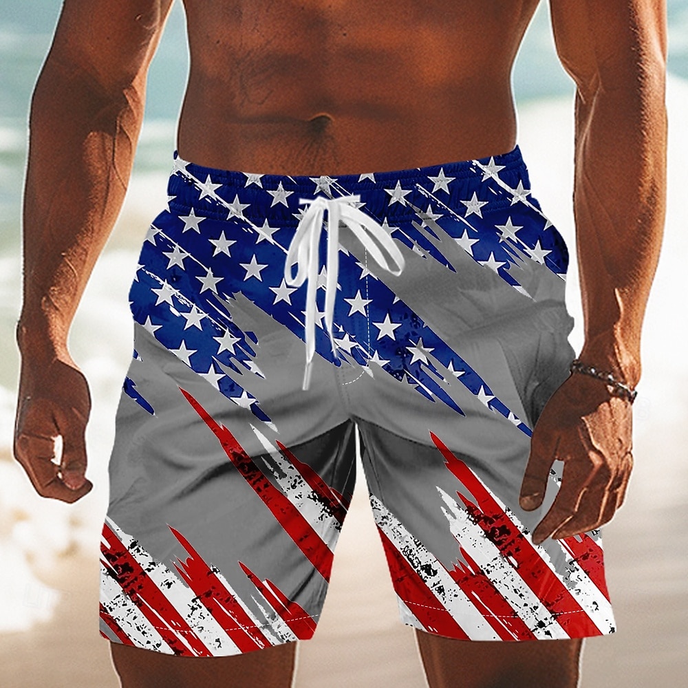 Per uomo 4 luglio, 250° anniversario degli Stati Uniti Bandiera Americana Costumi da bagno Costumi da bagno Pantaloncini da bagno Pantaloncini da Surf Misura del girovita medio Patriotico Ferie del 2026 a $20.99 –P6
