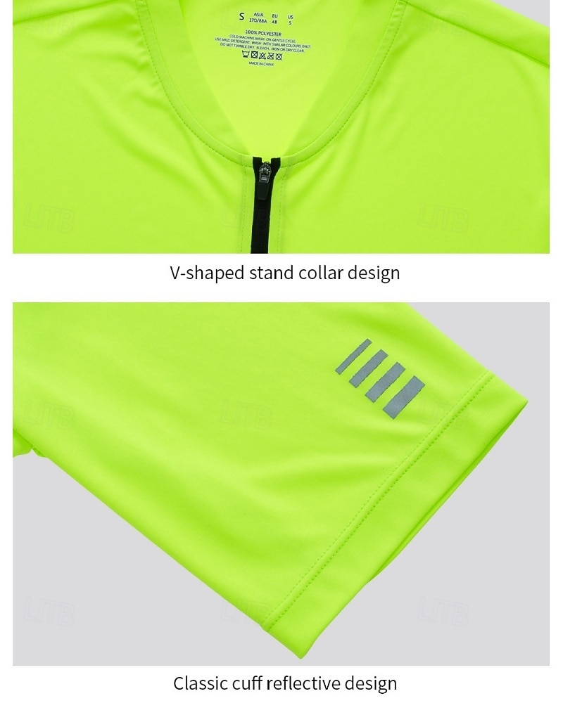 Męskie Koszulka rowerowa Jeden kolor Krótki rękaw Rower Dżersej Top z 3 tylnymi kieszeniami Odporny na UV Szybkie wysychanie Kieszeń na plecach Odvádí pot Sport Czarny Biały Czerwony Odzież 2026 - $26.99 –P15