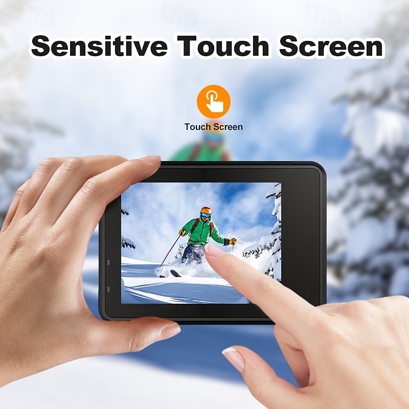 5K Action Camera with Dual Touch Screen, 30FPS Ultra HD WiFi Waterproof Sports Camera, Underwater Vlog Cam with Remote Control, EIS Anti-Shake Helmet Camera for Diving, Skiing, Cycling, Travel 2026 - $114.99 –P8