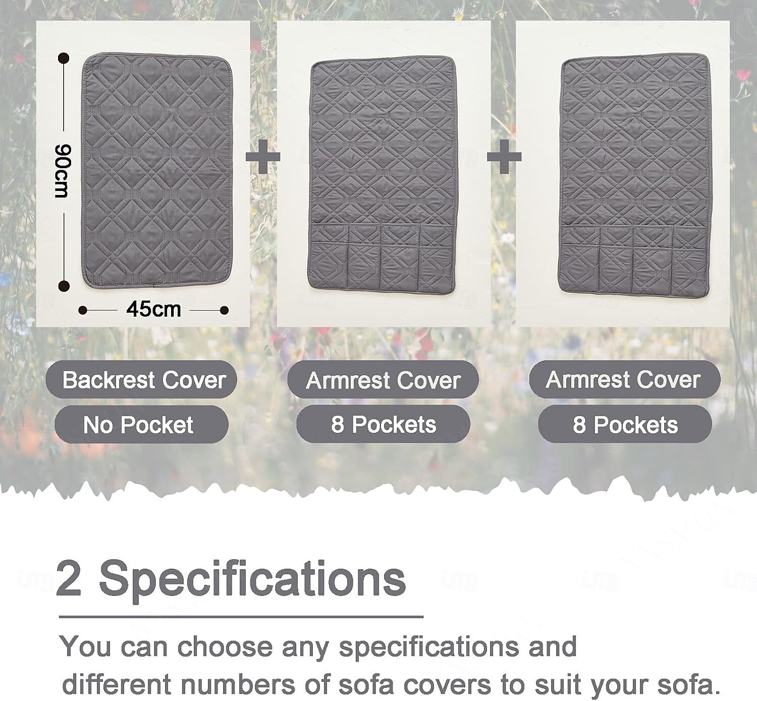 Voděodolný organizér na loketní opěrku pohovky s úložnými kapsami multifunkční potah na loketní opěrku pohovky proti poškrábání ochrana pro domácí mazlíčky protiskluzová podložka na loketní opěrku, 2026 - $53.99 –P1