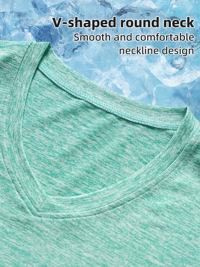 Femmes T-shirt Couleur Unie Élégant Basique Manche Courte Col en V Hauts Réguliers Occasionnel Sports Week-end Noir Vert Claire Rose Claire Violet Claire Gris Clair Été Printemps de 2026 ? $21.99 –P3