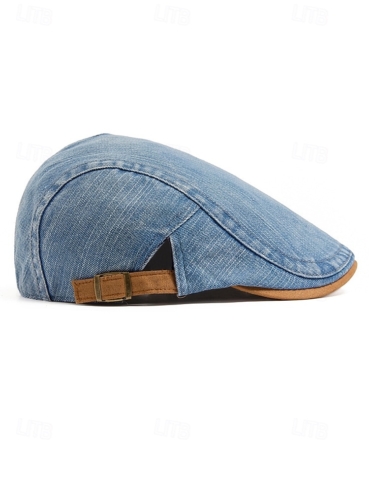 Berretto regolabile da uomo in denim e cotone, modello newsboy a cappello piatto multicolore, ideale per vacanze al mare, viaggi, guida e abbigliamento casual di tutti i giorni. del 2026 a $14.99 –P7