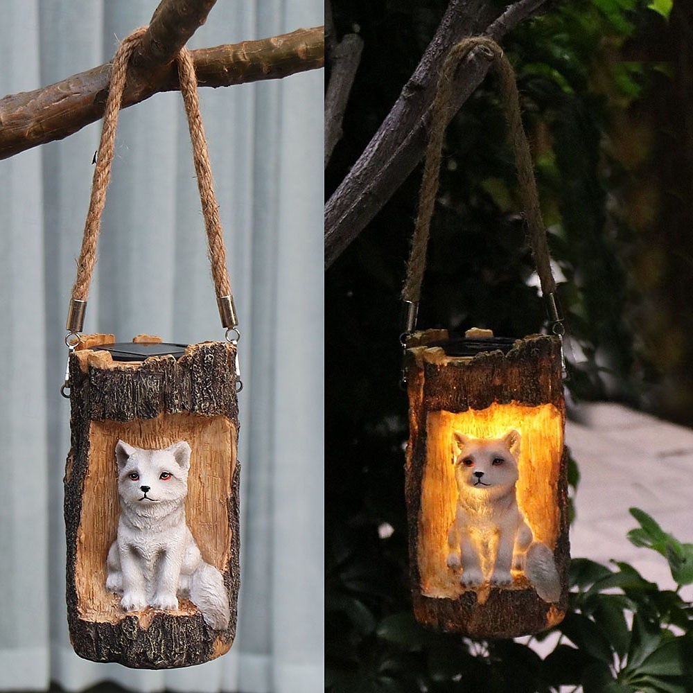 Outdoor Solar Waterproof Resin Animal Tree Stump Hanging Lanterns – Owl, Fox, Squirrel, Tree Hole, Santa Claus Decorative LED Lights for Garden, Yard, Lawn, Pathway, Patio – Ambient Landscape Lighting 2026 - $25.99 –P10