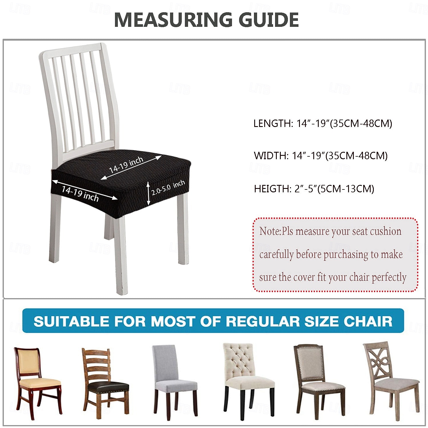 Husa scaunului rezistent la apa pentru sufragerie bucatarie husa scaun jacquard elastic husa scaun detasabila lavabila anti-praf huse de protectie perna scaunului scaunului 2026 - $13.49 –P1