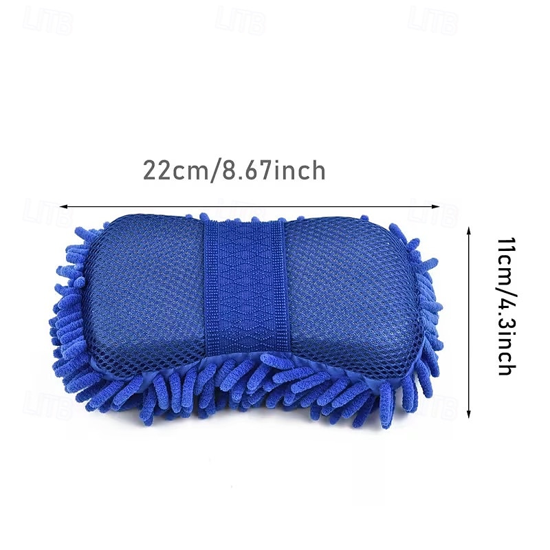Confezione da 8 guanti in microfibra per autolavaggio - spugna in ciniglia a doppia faccia 2 in 1 con cinturino da polso, tampone assorbente antigraffio per auto, camion e camper, strumento del 2026 a $35.99 –P7