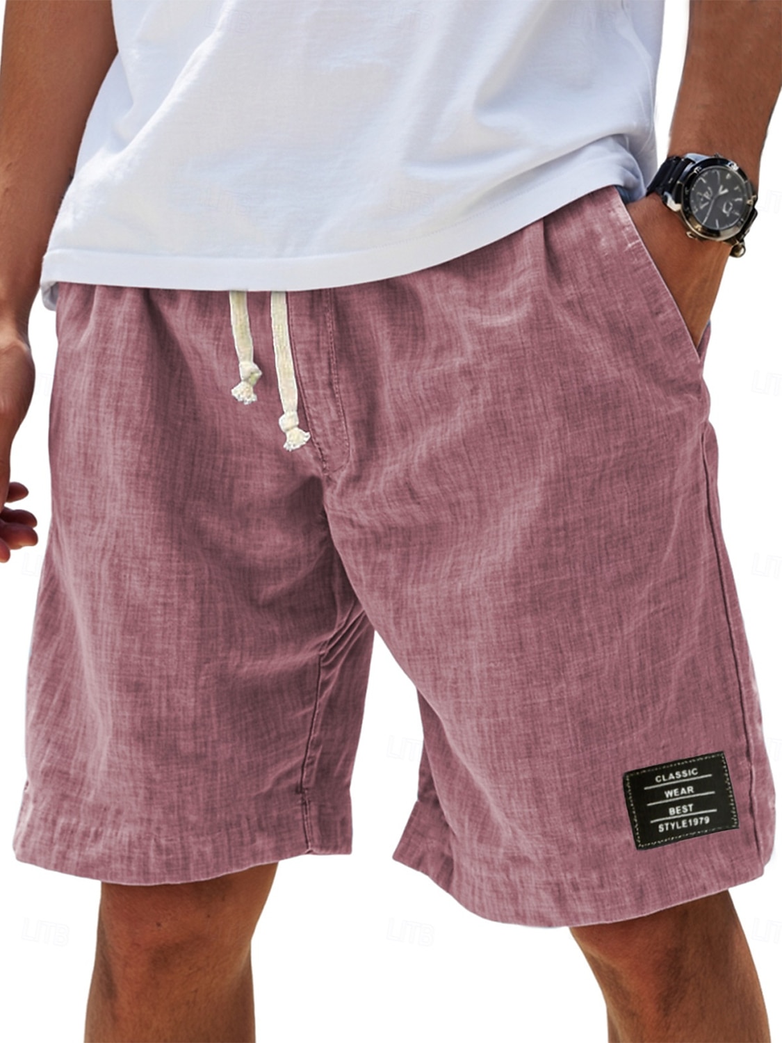 Bărbați Pantaloni Scurți Pantaloni scurți de vară Pantaloni scurți de plajă Pantaloni scurți casual Cordon Talie elastică Simplu Culoare solidă Confort Ușor Lungimea genunchiului Zilnic În aer liber 2026 - $22.99 –P5