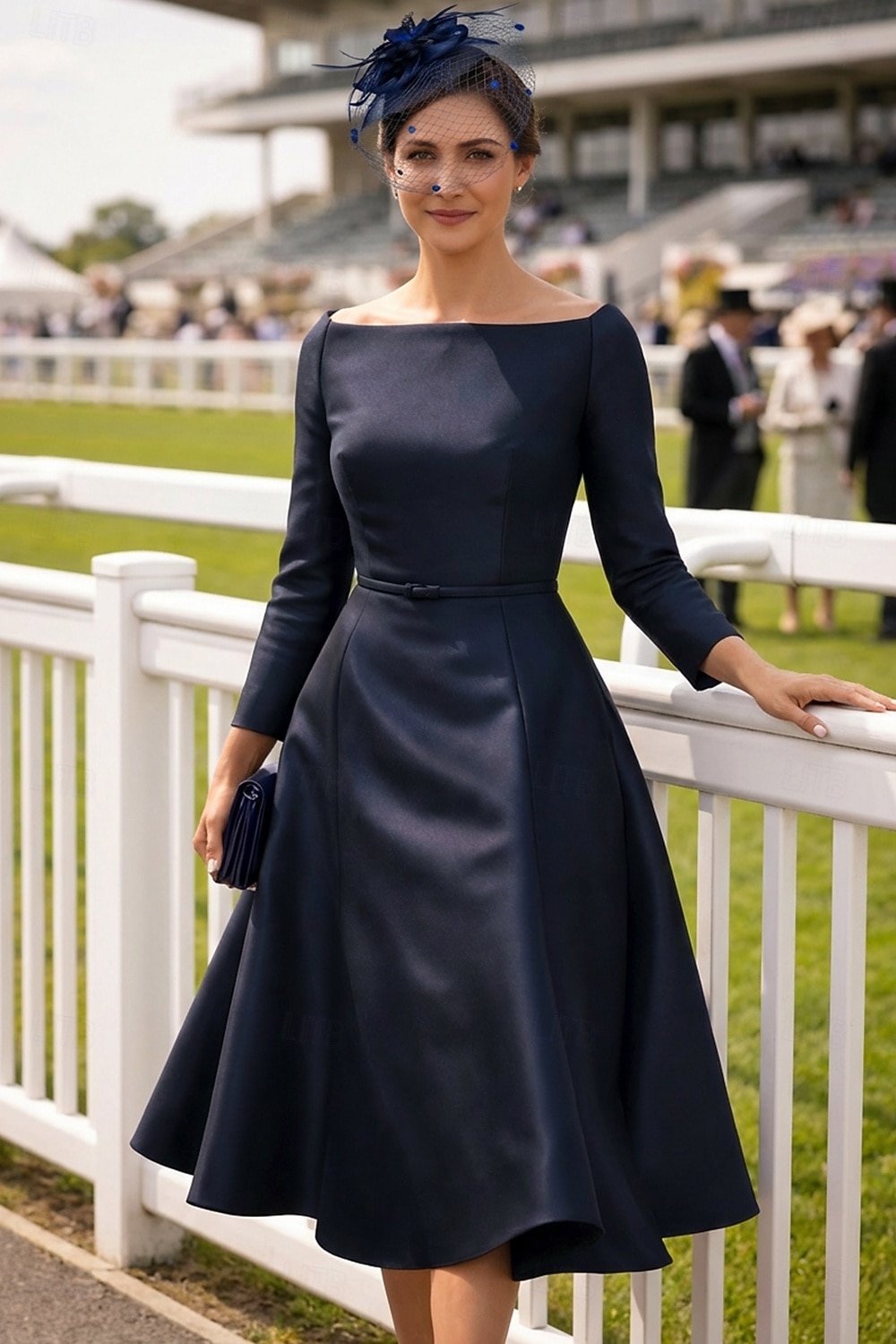 A-Line Tea Length Knee Length Party Dress Cocktail Dress Wedding Guest Dress  Mother of the