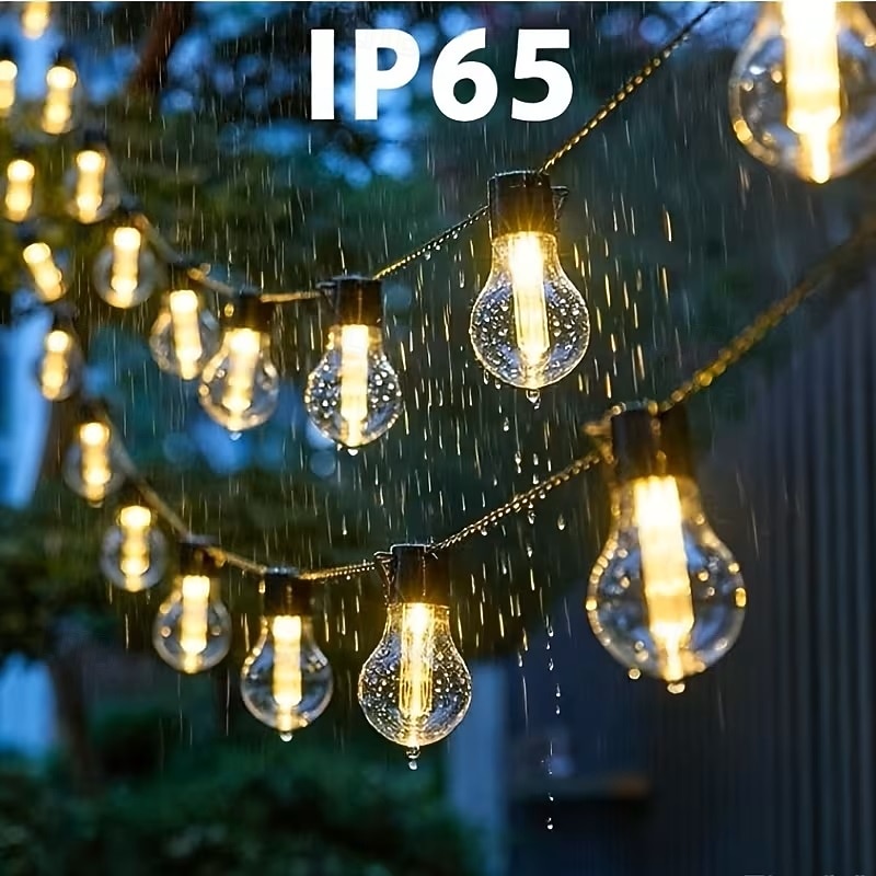 Solar Powered Outdoor Camping Atmosphere Light 5m 20LEDs 8 Modes of Lighting Solar Globe String Light Holiday Wedding Party Garden Balcony Decoration Light 2026 - $35.99 –P8