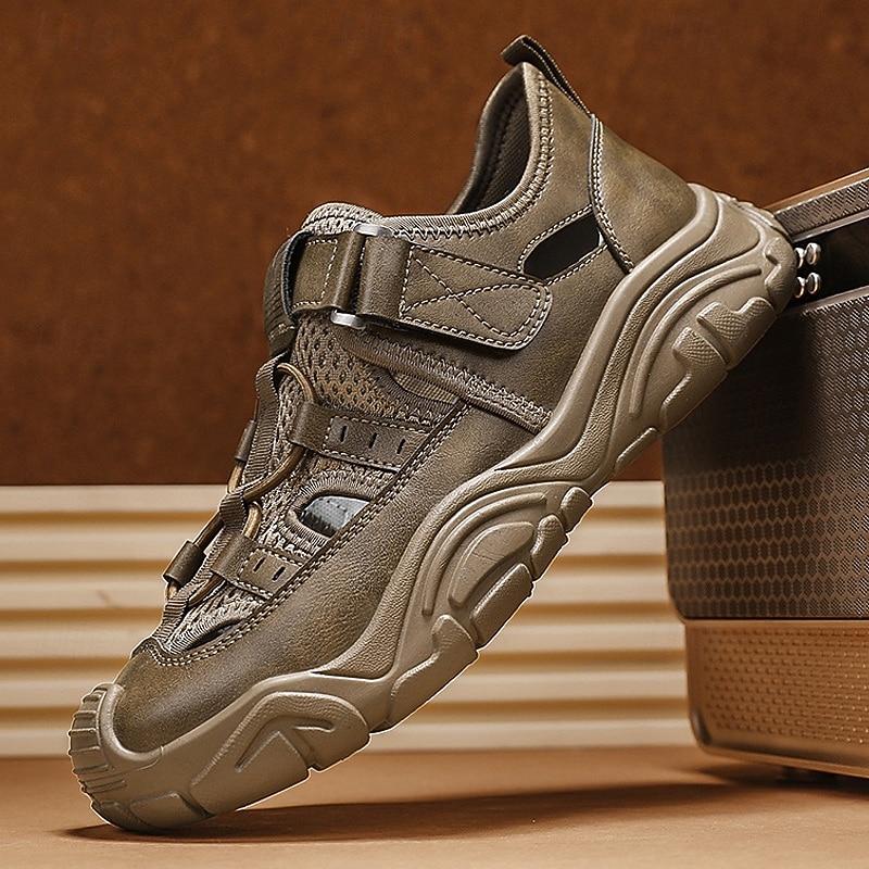 Men's Brown Adjustable Outdoor Sport Sandals, Breathable Summer Hiking Shoes, Lightweight Casual Style for Men, Perfect for Island Trips, Outdoor Activities and Travel 2026 - $34.99 –P1