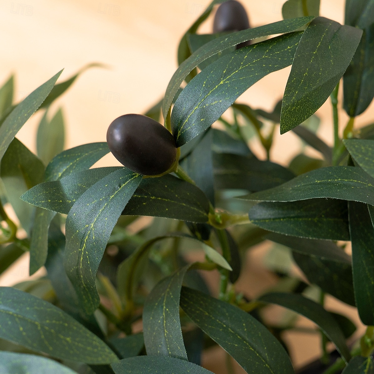 Umělá olivovník, 20palcová topiary z umělé olivy s kolíkem do země, realistická dekorace do interiéru/venkovního domu, skandinávský styl zelené dekorace 2026 - $26.99 –P5