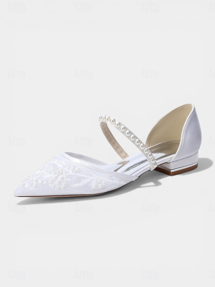 Champagnefärgade pärlbroderade damskor – eleganta cocktailpartyskor 2026 - $64.99 –P6