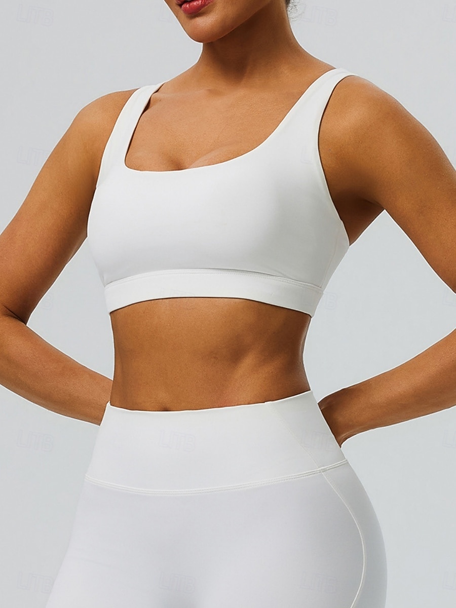 Mujer Camisetas sin mangas para hacer ejercicio Sujetadores de Deporte Cuchara Ropa Interior / Prenda Interior Absorción de impacto Tamaño Ajustable Ligero Inalámbrico Acolchado Color sólido Deporte 2026 - $21.99 –P2