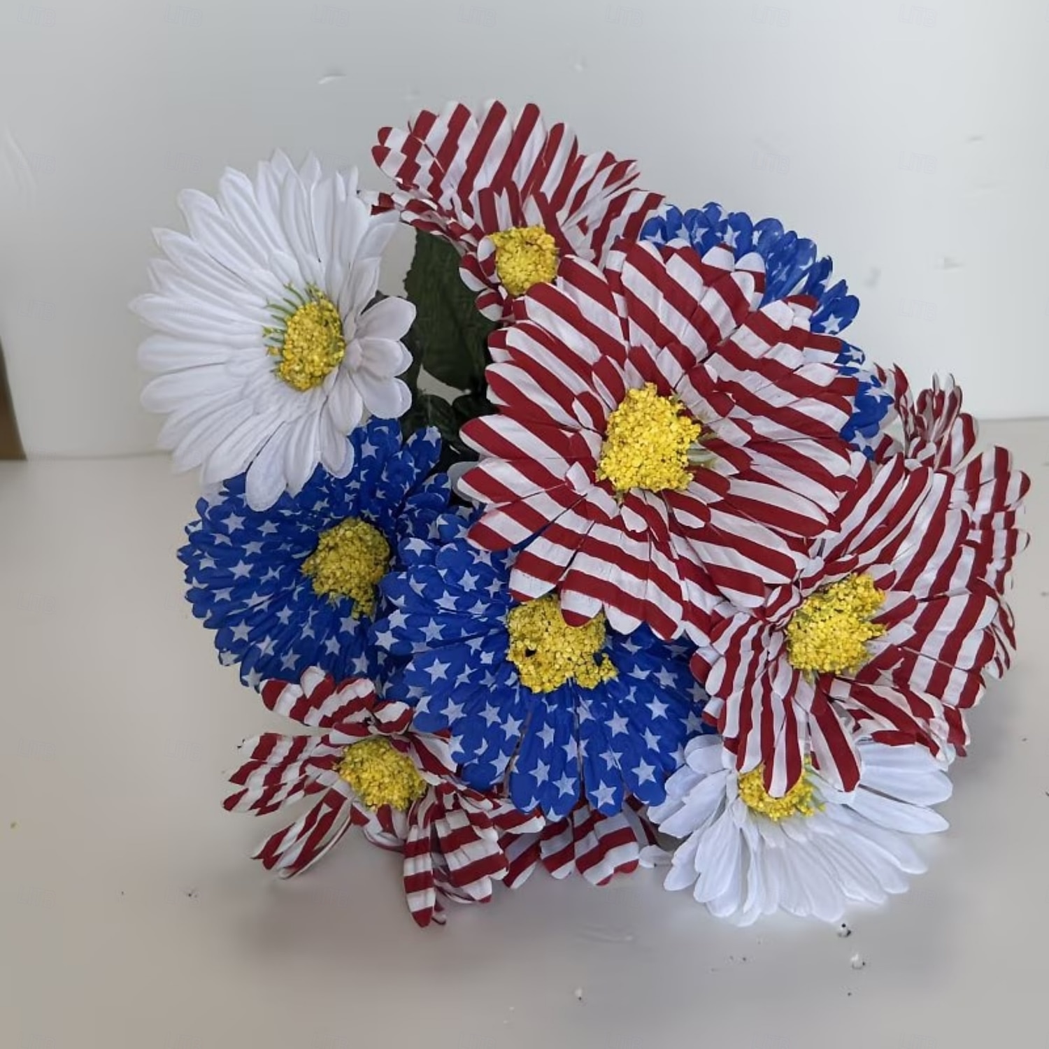 3Pcs 250th Anniversary Artificial Chrysanthemums & Rose Flowers, Reusable Plastic Flowers for American Independence Day Decorations, 4th of July Party Decor, Home & Garden Centerpieces 2026 - $20.99 –P10