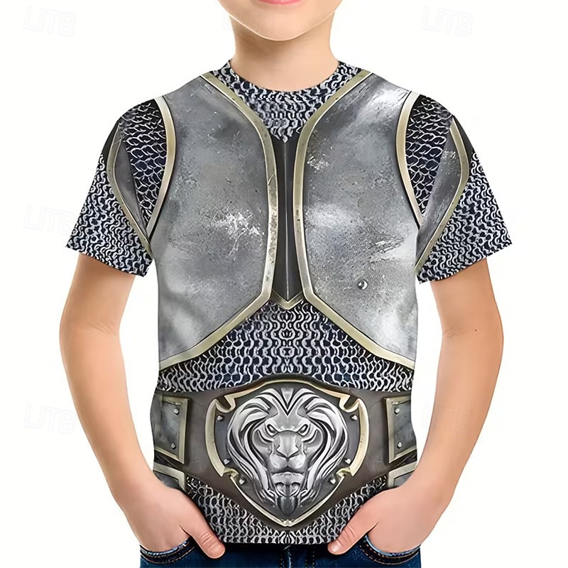 Pojkars 3D-grafik rolig t-shirt kortärmad 3D-tryck sommar vår sport mode streetwear barn 4-12 år rund hals casual daglig utomhus normal passform 2026 - $13.49 –P1