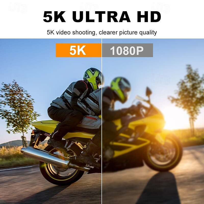5K Action Camera with Dual Touch Screen, 30FPS Ultra HD WiFi Waterproof Sports Camera, Underwater Vlog Cam with Remote Control, EIS Anti-Shake Helmet Camera for Diving, Skiing, Cycling, Travel 2026 - $114.99 –P7