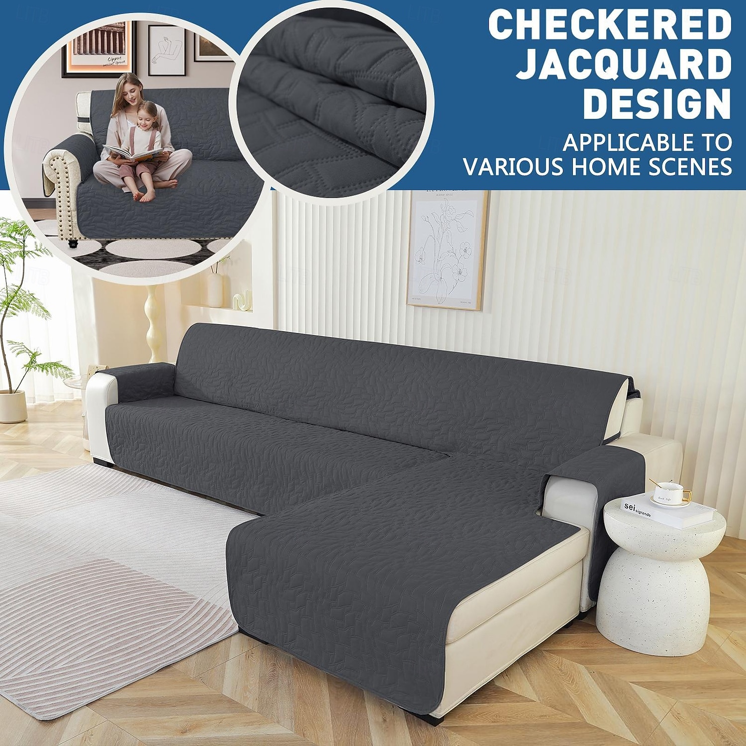 Waterdichte antislipmat voor huisdieren op de bank, duurzame chaise longue hoes, bankbeschermer, vlekbestendige meubelhoes voor honden en katten, geschikt voor de woonkamer, alle seizoenen. 2026 - $75.99 –P4