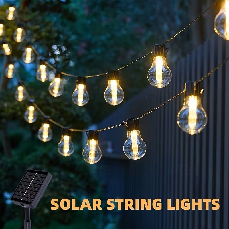 Solar Powered Outdoor Camping Atmosphere Light 5m 20LEDs 8 Modes of Lighting Solar Globe String Light Holiday Wedding Party Garden Balcony Decoration Light 2026 - $35.99 –P1