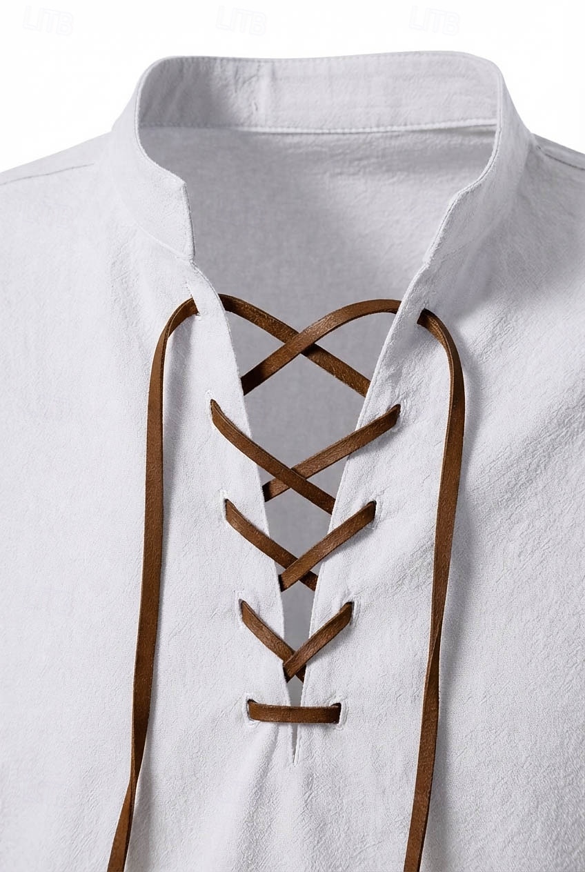 Kostymer i middelalderstil Renessanse قميص Lange Ermer Pirat Viking Kostyme Herre Halloween Karneval Ytelse LARP Ren Faire Voksne Trøye 2026 - $21.99 –P10