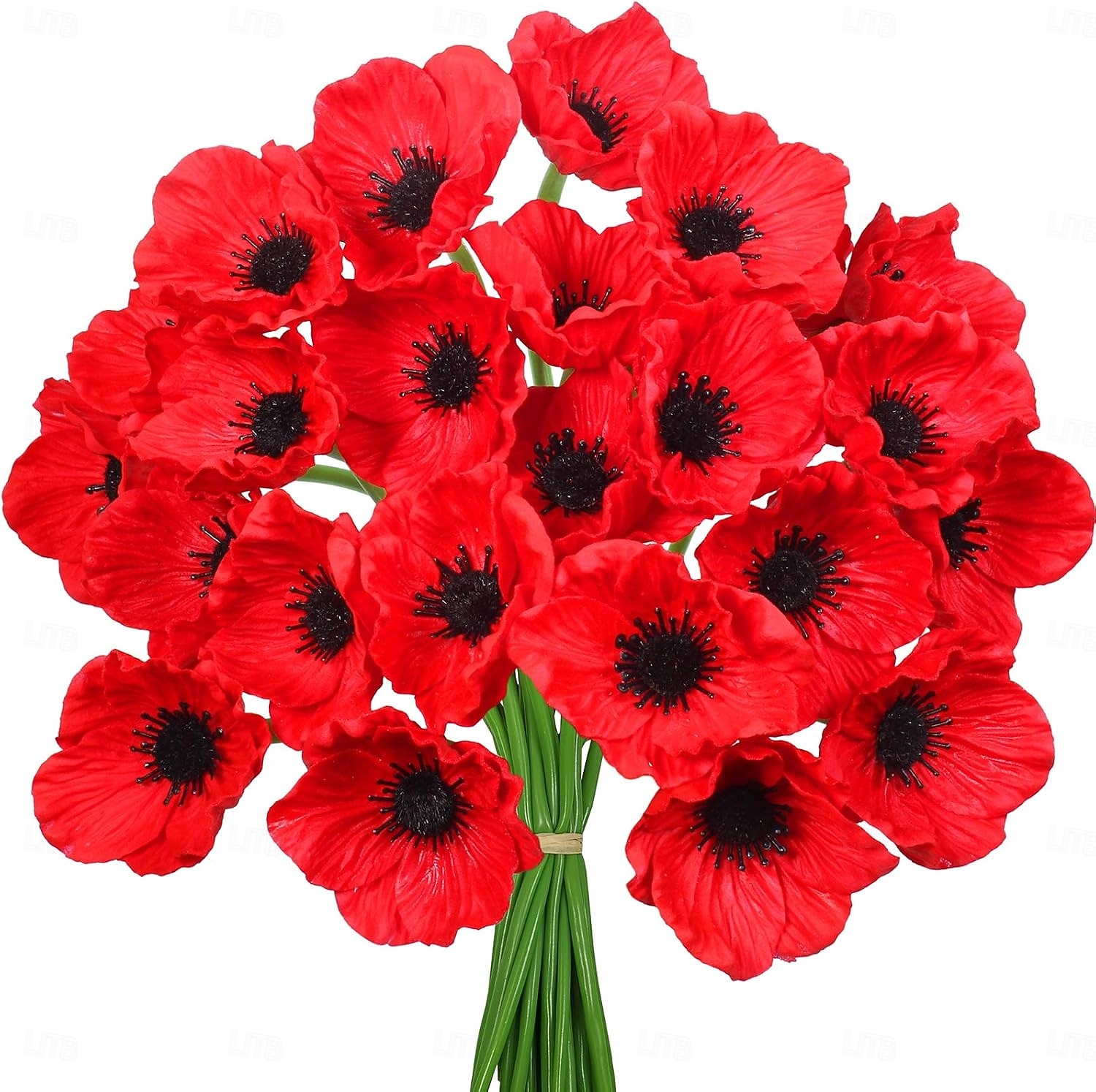 12 Bundles Artificial Poppy Flowers Remembrance Red Poppies for Memorial Day, Patriotic Veteran Tribute Decoration, Fallen Soldier Commemorative Floral Bouquet, Home & Garden Display 2026 - $21.99 –P1
